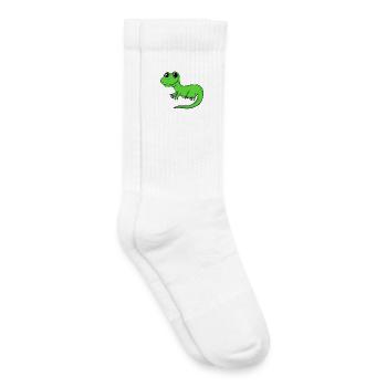 Lézard - Chaussettes de tennis bio enfant - blanc - Droite