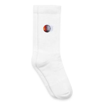 Red moon in fog dust - Kids Tennis Socks - white - Right