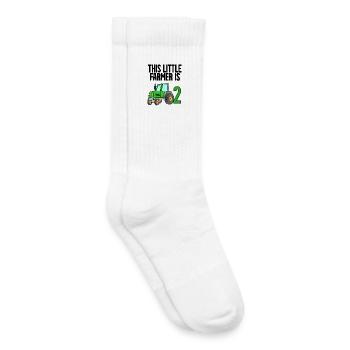 Tractor 2 years Boy 2nd birthday son - Kids Tennis Socks - white - Right