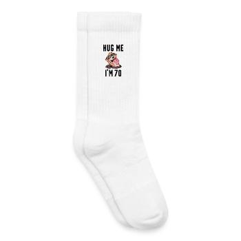 70 birthday - 70 years - hug - Kids Tennis Socks - white - Right