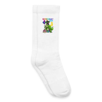 3. Geburtstag Dinosaurier Kindergeburtstag - Kinder Tennissocken - Weiß - Rechts