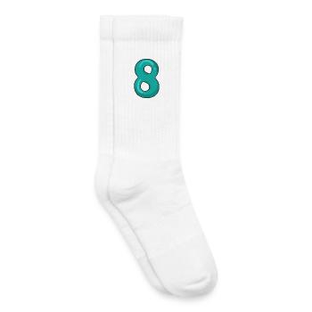 8 - Huit - Point 8 - Chaussettes de tennis bio enfant - blanc - Droite
