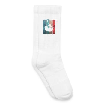 Piratenschiff 5 Jahre Piraten - Kinder Tennissocken - Weiß - Rechts