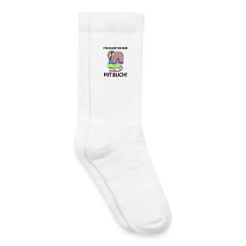 Buch Spruch Bücher lesen Leser Geschenk - Kinder Tennissocken - Weiß - Rechts