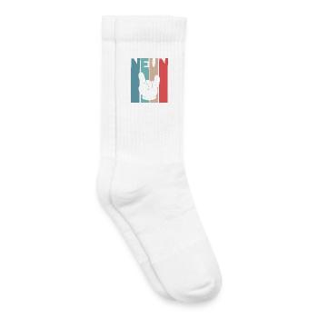9. Geburtstag Endlich 9 Jahre - Kinder Tennissocken - Weiß - Rechts