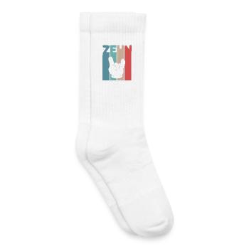 10 Jahre 10. Geburtstag Rock n Roll - Kinder Tennissocken - Weiß - Rechts