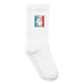 9 Jahre Ninja 9. Geburtstag - Kinder Tennissocken - Weiß - Rechts