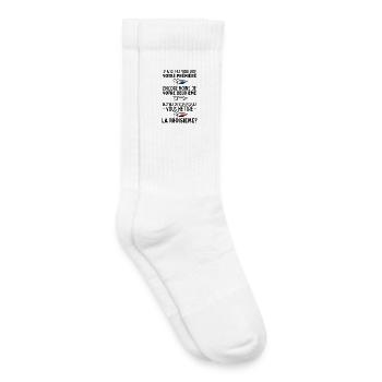 Je n'ai pas Voulu de Votre Première Dose - Humour - Chaussettes de tennis bio enfant - blanc - Droite