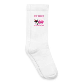 60. Geburtstag 60 Jahre Lustiger Spruch - Kinder Tennissocken - Weiß - Rechts
