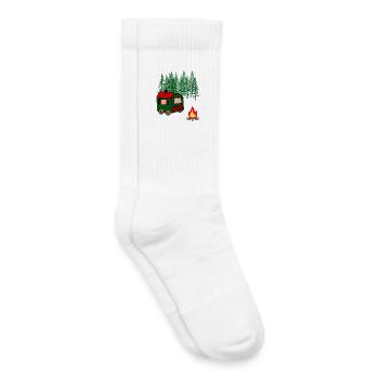 Trailer Leisure Outdoor Freedom Camping Nature - Kids Tennis Socks - white - Right