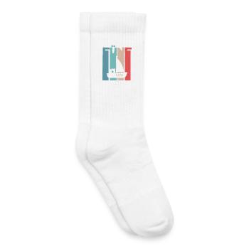 5 Jahre Kindergeburtstag Boot Schiff Segelschiff - Kinder Tennissocken - Weiß - Rechts