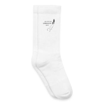 Die mit dem Labrador geht, Hundepfoten Labbi Gassi - Kinder Tennissocken - Weiß - Rechts