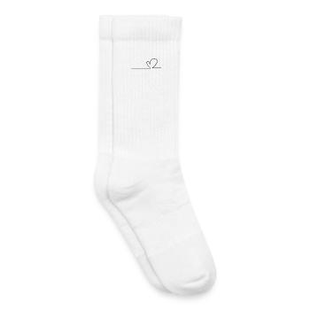 Heart Line - Kids Tennis Socks - white - Right