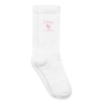 Schwangerschaft 2023 - Schwanger - Kinder Tennissocken - Weiß - Rechts