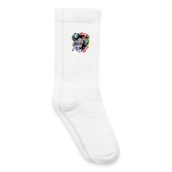 7 anniversaire garçon - 7 ans - J’ai 7 ans - Chaussettes de tennis bio enfant - blanc - Droite