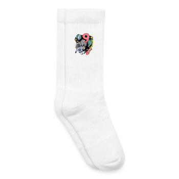 9 anniversaire garçon - 9 ans - J’ai 9 ans - Chaussettes de tennis bio enfant - blanc - Droite