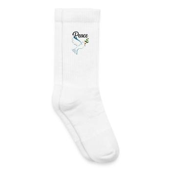 PEACE Friedenstaube - Kinder Tennissocken - Weiß - Rechts
