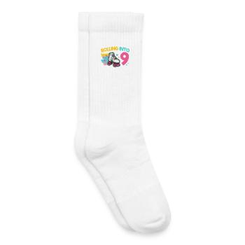 9. Geburtstag Rollschuh - Kinder Tennissocken - Weiß - Rechts