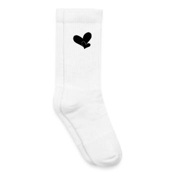 Cœur - Chaussettes de tennis bio enfant - blanc - Droite