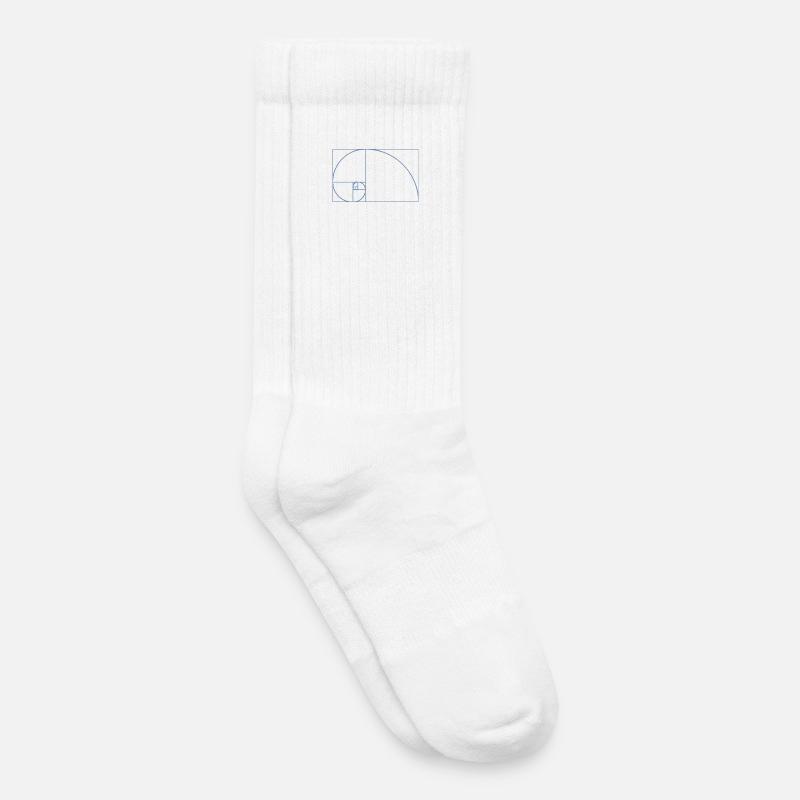 Fibonacci Tshirt - Kids Tennis Socks - white