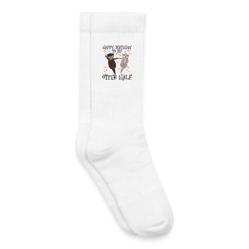 Happy Birthday To My Otter Half - Kids Tennis Socks - white - Right
