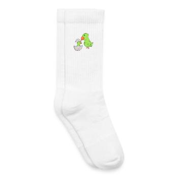 Parrot with baby parrot - Kids Tennis Socks - white - Right