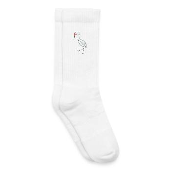 Migratory Birds Crane Bird - Kids Tennis Socks - white - Right