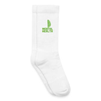 Cerveau Pas de santé sans santé mentale - Chaussettes de tennis bio enfant - blanc - Droite