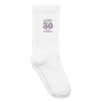 30 Geburtstag 30 jetzt muss ich nur - Kinder Tennissocken - Weiß - Rechts