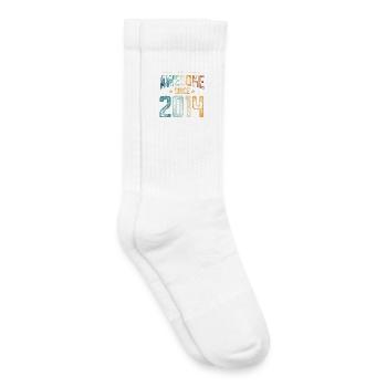 2014 Geboren Geburtstag Geburtsjahr - Kinder Tennissocken - Weiß - Rechts