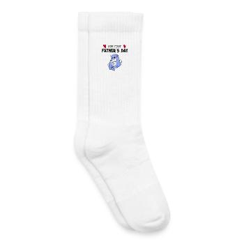 Cadeau de fête des pères - Notre première fête des pères - Chaussettes de tennis bio enfant - blanc - Droite