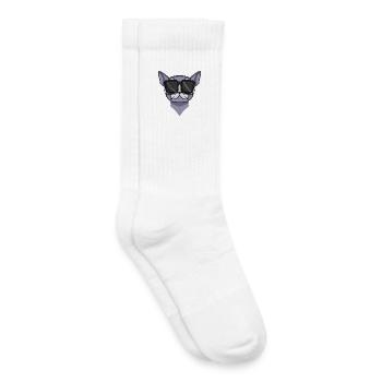 Britisch Kurzhaar Katze mit Sonnenbrille - Kinder Tennissocken - Weiß - Rechts