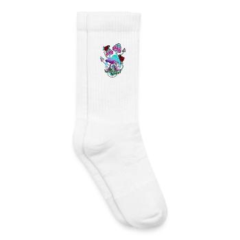 Magic Mushrooms Ladybug Psychedelic Mushroom Art - Kids Tennis Socks - white - Right