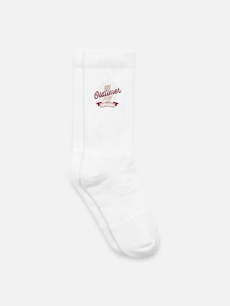 96. Geburtstag Oldtimer - Kinder Tennissocken - Weiß