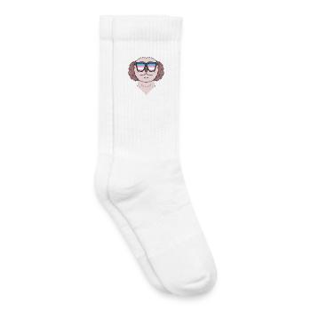 Chien Shih Tzu transgenre - Chien avec lunettes - Chaussettes de tennis bio enfant - blanc - Droite