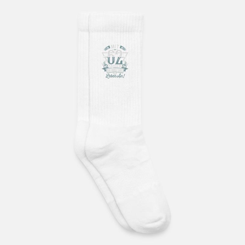 62. Geburtstag Da Fängt Das Leben An - Kinder Tennissocken - Weiß