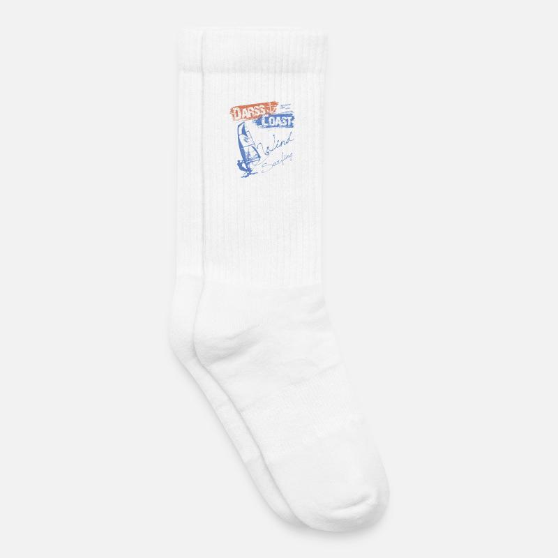 DarssCoast WINDSURFING - SURFER WINDSURFER - Kinder Tennissocken - Weiß