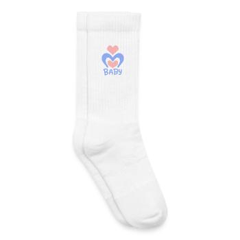 Baby Heart - Corps de bébé - Chaussettes de tennis bio enfant - blanc - Droite
