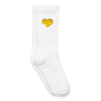 Cœur de fromage - Chaussettes de tennis bio enfant - blanc - Droite