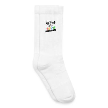1920 - Né en 1920 - Fantastique depuis 1920 - Chaussettes de tennis bio enfant - blanc - Droite