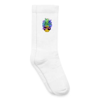 Aloha Ananas - Chaussettes de tennis bio enfant - blanc - Droite