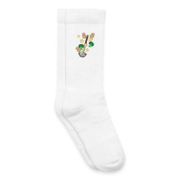 Soupe Louche Pomme de terre Légumes Cuisine Végétarienne - Chaussettes de tennis bio enfant - blanc - Droite