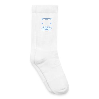 Bébé à bord 2023 Fils - Chaussettes de tennis bio enfant - blanc - Droite