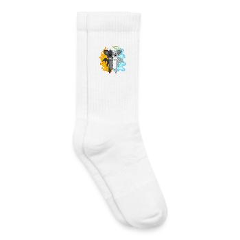 Dog Terrier - Angel and Devil - Kids Tennis Socks - white - Right