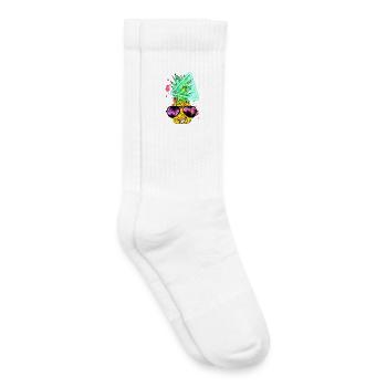 Lustige Ananas Neon Retro - Kinder Tennissocken - Weiß - Rechts