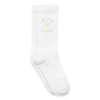 Devine quoi ! Tata voudrais-tu être ma marraine? - Chaussettes de tennis bio enfant - blanc - Droite