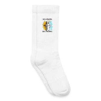 Nilpferd - Engel und Teufel - Kinder Tennissocken - Weiß - Rechts