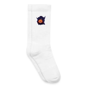 Halloween Pumpkin Monster Costume - Kids Tennis Socks - white - Right