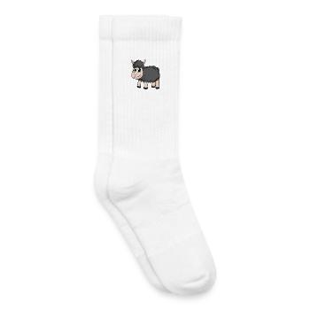 Mouton noir - Chaussettes de tennis bio enfant - blanc - Droite
