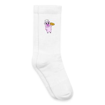 Pizza Maker Pizza Chef Porc Italien - Chaussettes de tennis bio enfant - blanc - Droite